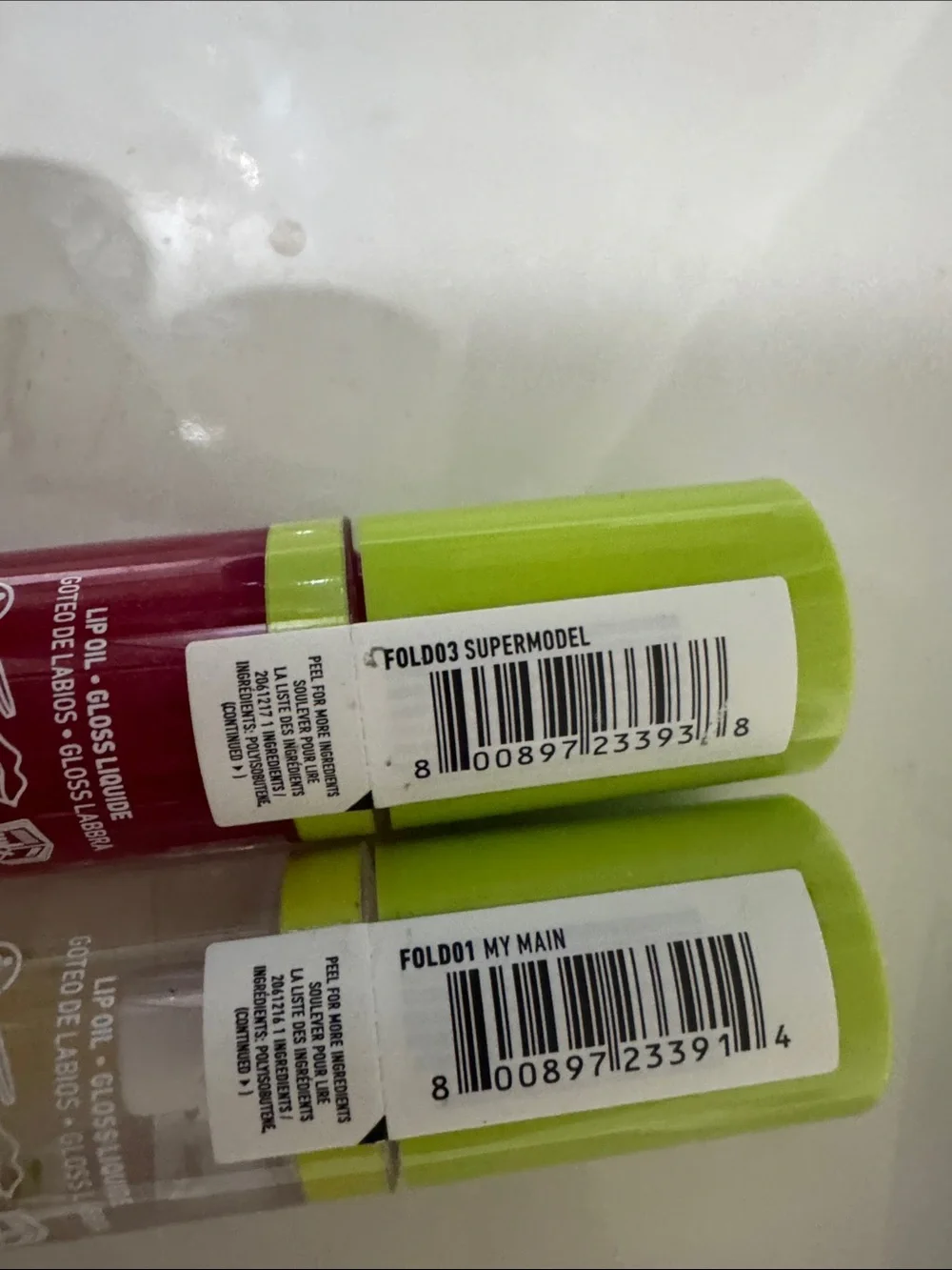 New 2 NYX lip oil fat oil lip drip my main super model